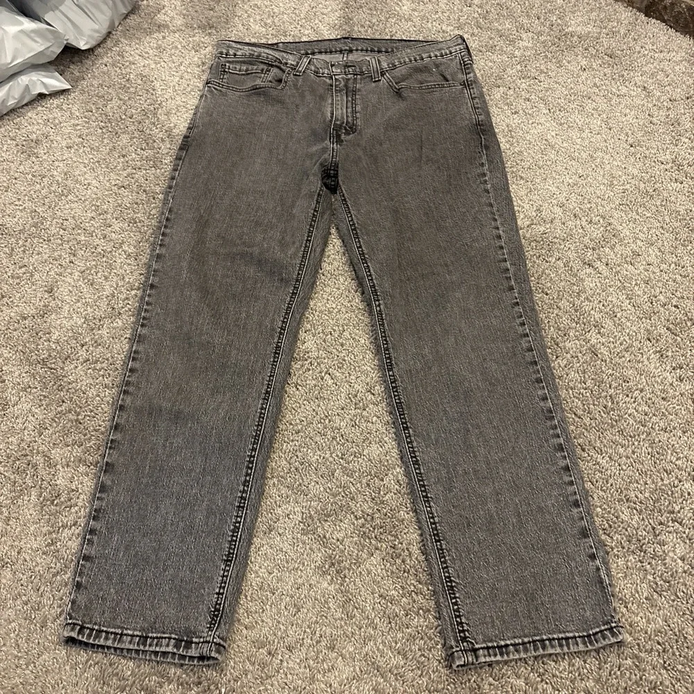 Levis 541 Jeans Mens 34x32 Black Denim Athletic Taper Fit Charcoal Wash Red Tab